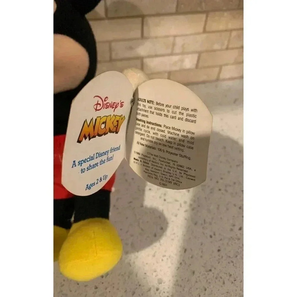 Vintage Walt Disney Mickey Mouse Red Pants Plush Playskool Collector plush-B5 - Picture 5 of 6